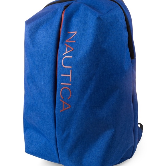 Nautica Center Zip Travel Tech Backpack New Blue - Picture 3 of 6